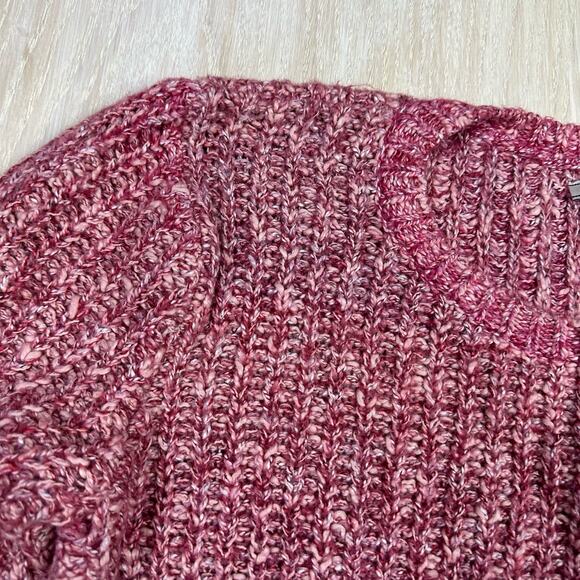 Lucky Brand Marled Rib Knit Cozy Classic Warm Everyday Pullover Sweater Large - Picture 3 of 15